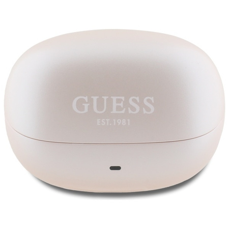 Guess słuchawki Bluetooth GUTWST88MCTGP  TWS + stacja dokująca różowy/pink Capsule Printed Logo