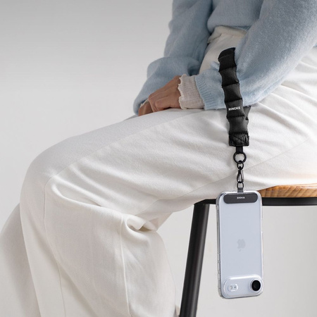 RINGKE HOLDER & PUFFER HAND STRAP CALM BLACK