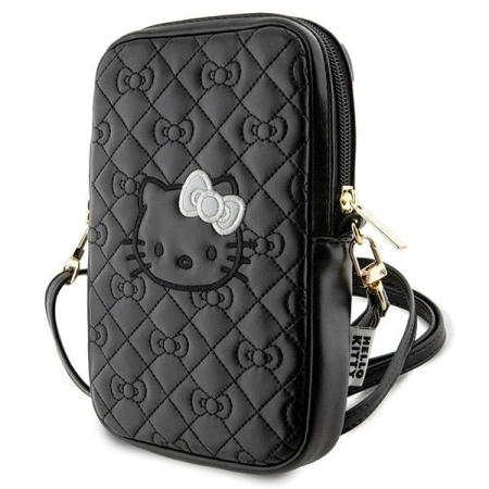 HELLO KITTY TOREBKA DO TELEFONU DO IPHONE 12 13 14 15 Z WZOREM QUILTED BOWS