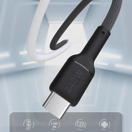 DUDAO KABEL PRZEJŚCIÓWKA USB-C 240W PD 1,2M DO ŁADOWANIA TELEFONÓW