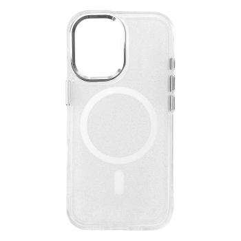 Etui Glitter Case na Samsung Galaxy S26 kompatybilne z MagSafe - białe
