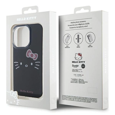 Etui Hello Kitty IML Kitty Face na iPhone 15 Pro Max - czarne