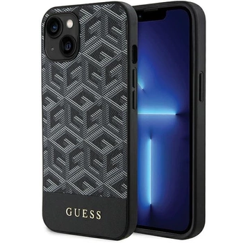 Etui Guess GCube Stripes MagSafe na iPhone 15 / 14 / 13 - czarne