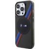 Etui BMW BMHMP14XHDTK na iPhone 14 Pro Max - szare hardcase Tricolor Stripes MagSafe