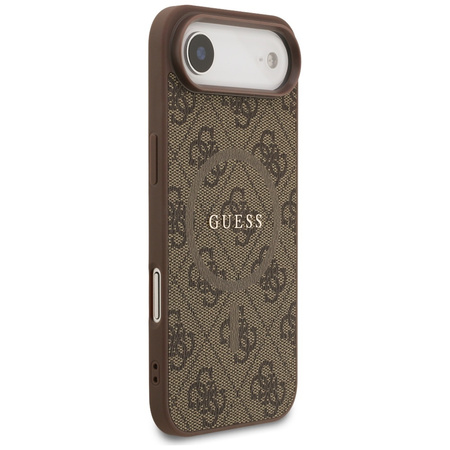 Etui Guess 4G Ring Classic Logo MagSafe do iPhone Air brązowy