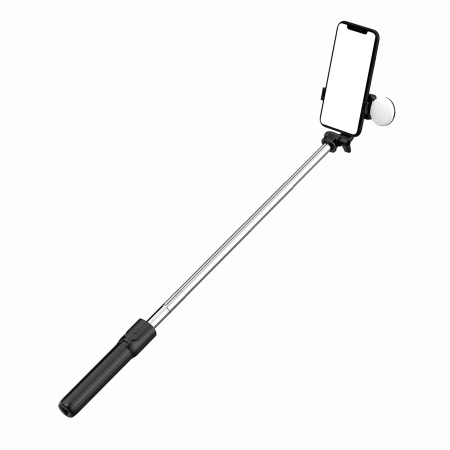 HURTEL SELFIE STICK TEELESKOPOWY TRIPOD Z OKRĄGŁĄ LAMPĄ DO TELEFONÓW 0.71M