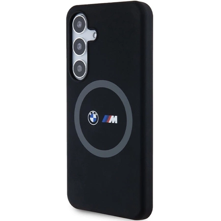 Etui BMW M Silicone Printed Ring MagSafe na Samsung Galaxy S24 - czarne