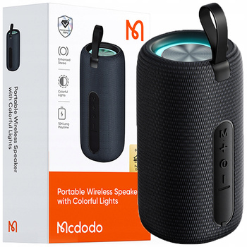 MCDODO GŁOŚNIK BLUETOOTH PRZENOŚNY MAŁY 10H USB-C BEZPRZEWODOWY SZARY
