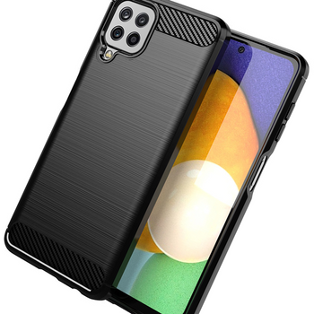 Carbon Case elastyczne etui pokrowiec Samsung Galaxy A22 4G czarny