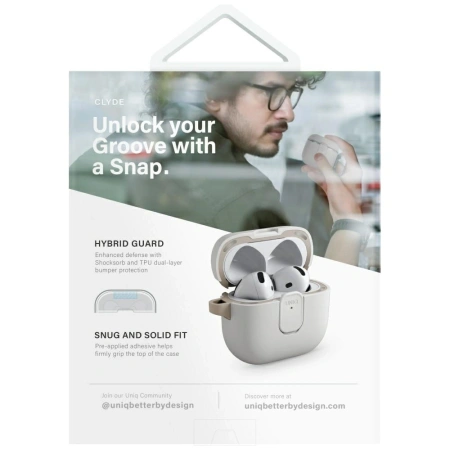 UNIQ ETUI CLYDE LOCK CASE OCHRONNE DO AIRPODS 4 Z BEZPIECZNYM
