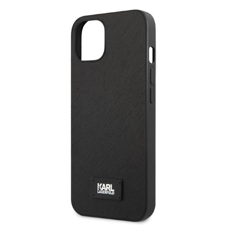Etui Karl Lagerfeld KLHCP13MSFMP2K na iPhone 13 hardcase - czarne Saffiano Plaque