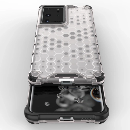 HURTEL HONEYCOMB ETUI PANCERNE DO SAMSUNG GALAXY S22 ULTRA Z ŻELOWĄ RAMKĄ