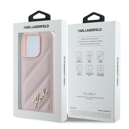 KARL LAGERFELD ETUI HARDCASE DO IPHONE 16 PRO MAX QUILTED SIGNATURE