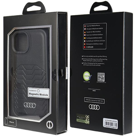 AUDI SYNTHETIC LEATHER DO MAGSAFE POKROWIEC DO IPHONE 15 14 13 6.1 HARDCASE