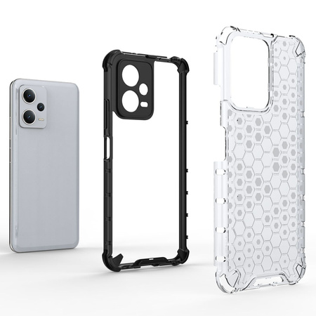 Honeycomb etui do Xiaomi Redmi Note 12 5G / Poco X5 5G pancerny hybrydowy pokrowiec niebieskie