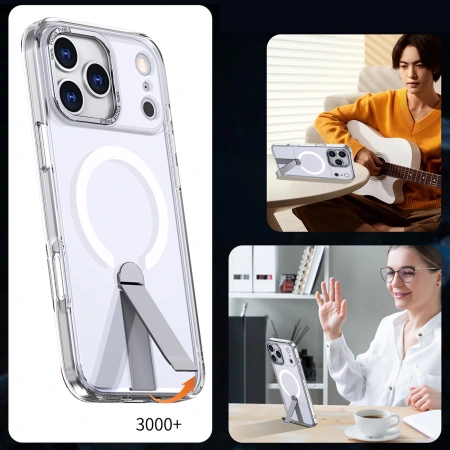 HURTEL ETUI HYBRID ARMOR X DO IPHONE 17 PRO MAX Z PODSTAWKĄ MAGNETYCZNE