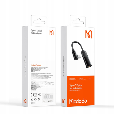 MCDODO ADAPTER USB-C MINI JACK 3,5MM PRZEJŚCIÓWKA KABEL AUX DO SAMSUNG DAC