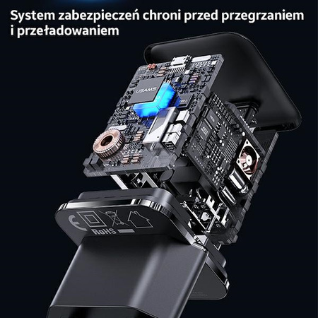 USAMS ŁADOWARKA 1XUSB-C T45 MINI DO TELEFONÓW APPLE 30W PD3.0 FAST CHARGING
