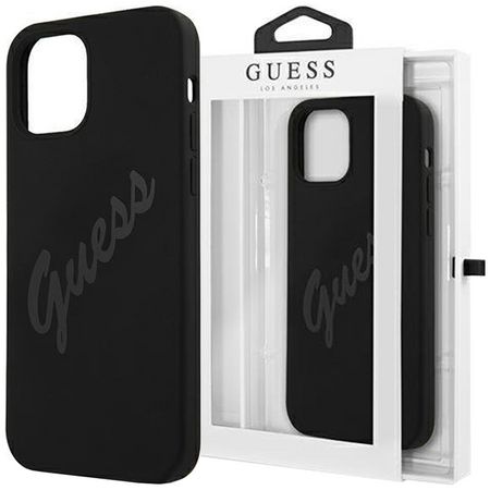 Guess GUHCP12SLSVSBK iPhone 12 mini 5,4" czarny/black hardcase Script Vintage