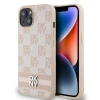 DKNY ETUI HARDCASE DO IPHONE 14 15 13 6,1 LEATHER CHECKERED MONO STRIPES