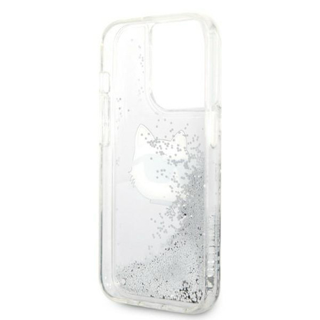 Karl Lagerfeld KLHCP14LLNCHCS iPhone 14 Pro 6,1" srebrny/silver hardcase Glitter Choupette Head