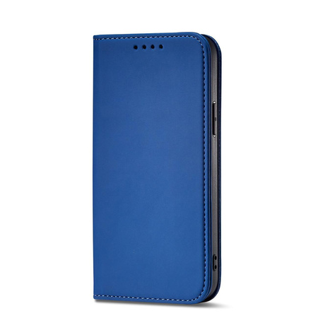 Magnet Card Case etui Samsung Galaxy S23 Ultra pokrowiec z klapką portfel podstawka niebieskie