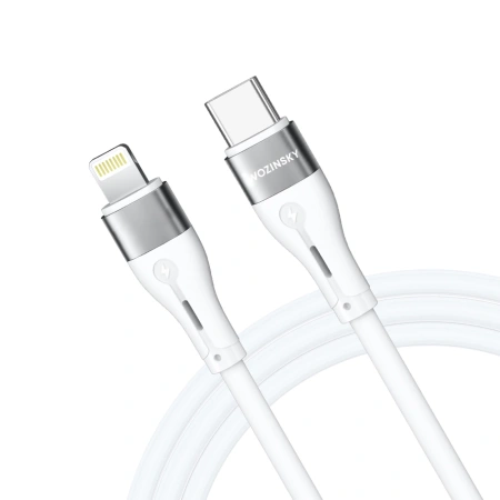 WOZINSKY KABEL DO LIGHTNING USB-C PD 27W DO IPHONE 12 13 14 1M BIAŁY