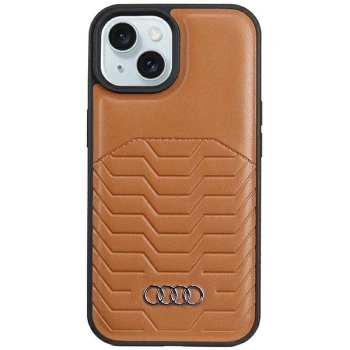 AUDI SYNTHETIC LEATHER CASE DO IPHONE 15 PLUS 6.7 DO MAGSAFE HARDCASE