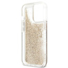GUESS ETUI HARD CASE DO IPHONE 13 PRO MAX 6,7 ZŁOTY LIQUID GLITTER 4G