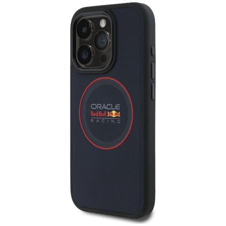 Red Bull RBHMP15X24PUILVR iPhone 15 Pro Max 6.7 hardcase granatowy/navy Leather Red Ring MagSafe