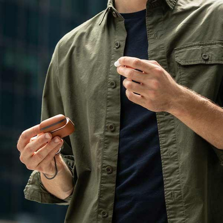 Etui Uniq Terra na AirPods Pro 2 gen. Genuine Leather niebieski/space blue