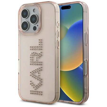KARL LAGERFELD ETUI RHINESTONES LOGO DO IPHONE 16 PRO MAX WYSOKIEJ