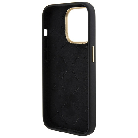 GUESS POKROWIEC HARDCASE DO IPHONE 15 PRO MAX 6.7 SILIKONOWY LOGO STRASS 4G