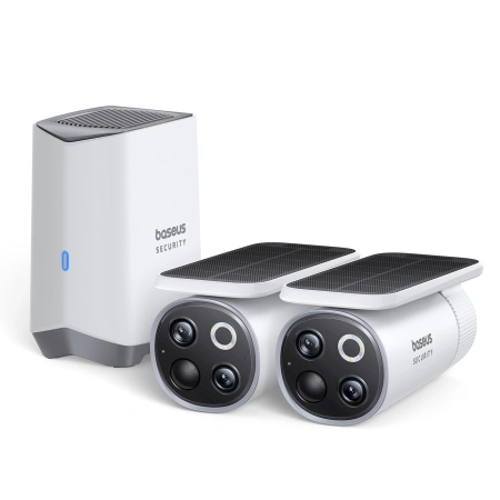 Zewnętrzny zestaw monitoringu Baseus Security S1 Pro Dual 3K (2 kamery) - biały
