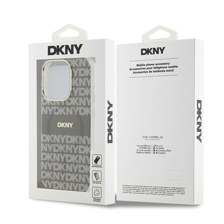 DKNY ETUI HARDCASE DO IPHONE 15 PRO MAX 6.7 DO MAGSAFE MONO STRIPE BEŻOWE