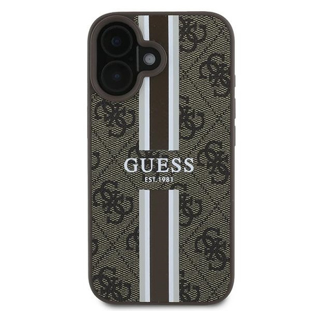 GUESS POKROWIEC HARDCASE DO IPHONE 16 PLUS 6.7 DO MAGSAFE STRIPES PRINTED