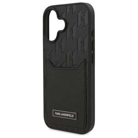 KARL LAGERFELD CASE HARDCASE MONOGRAM DO IPHONE 16 6.1 Z KIESZENIĄ NA KARTY