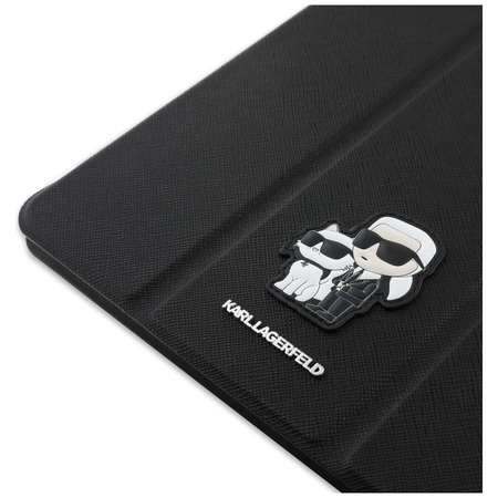 Karl Lagerfeld KLFC13RM24SAKCK iPad Air 13 2024/2025 Book Cover czarny/black Saffiano Magnetic Karl &Choupette