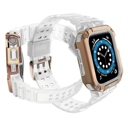 HURTEL PROTECT STRAP BAND OPASKA Z ETUI DO APPLE WATCH 7 6 5 4 3 2 SE 45 44