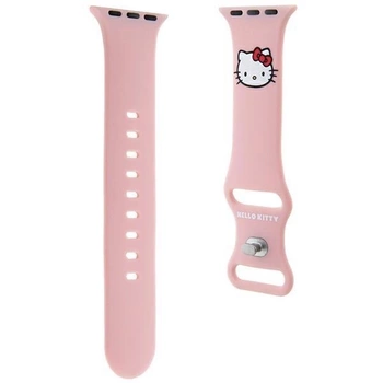 Pasek Hello Kitty Silicone Kitty Head na Apple Watch 38/40/41mm - różowy