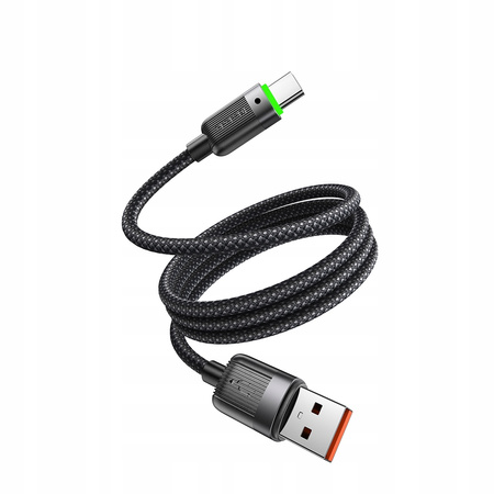 MCDODO KABEL USB-C SZYBKIE ŁADOWANIE DO SAMSUNG XIAOMI TYP C 6A 100W 1M LED