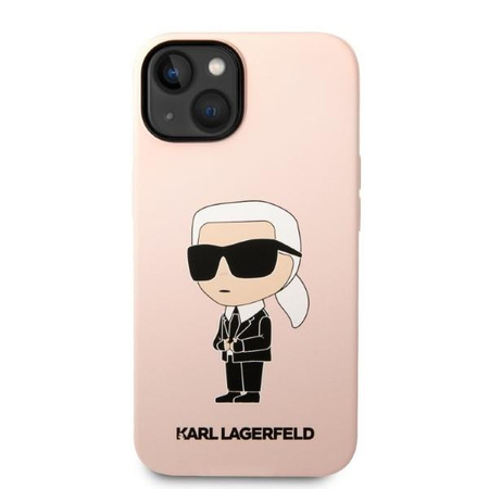 Karl Lagerfeld KLHMP14MSNIKBCP iPhone 14 Plus 6,7" hardcase różowy/pink Silicone Ikonik Magsafe