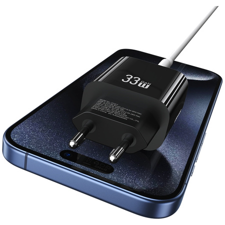 USAMS ŁADOWARKA SIECIOWA CC317 T65 33W DO TELEFONÓW USB-C USB-A FAST