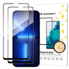 WOZINSKY SZKŁO HARTOWANE FULL GLUE DO IPHONE 14 PLUS 13 PRO MAX 2X Z RAMKĄ