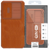 Nillkin Qin Leather Pro Case etui Samsung Galaxy S23+ pokrowiec z klapką osłona na aparat brązowe