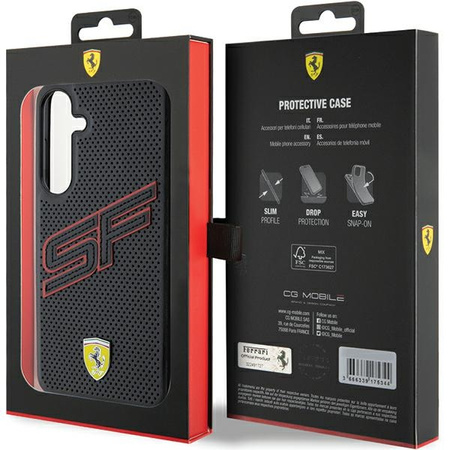 FERRARI FEHCS24SPINK HARDCASE DO SAMSUNG S24 S921 OCHRONNE Z PERFORACJAMI