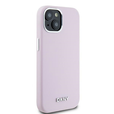 DKNY ETUI HARDCASE DO IPHONE 15 14 13 DO MAGSAFE LIQUID SILICONE LOGO METAL