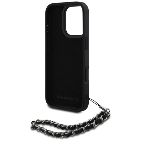 KARL LAGERFELD ETUI SAFFIANO CRYSTALS DO IPHONE 16 PRO Z CHAIN OCHRONA STYL