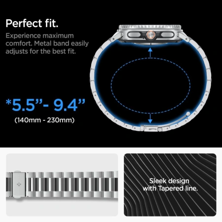 Pasek Spigen Modern Fit Band na Samsung Galaxy Watch 40 / 44 / 46 mm - srebrny