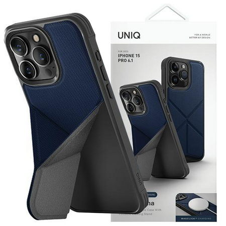 UNIQ etui Transforma iPhone 15 Pro Max 6.7" Magclick Charging niebieski/electric blue
